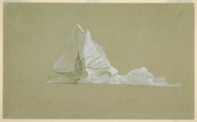 Teckning, flytande isberg, 9 juli 1859 av Frederic Edwin Church