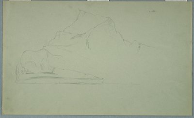 Teckning, flytande isberg, juni eller juli 1859 av Frederic Edwin Church