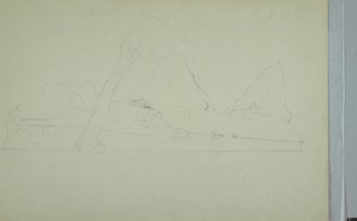 Teckning, flytande isberg, juni eller juli 1859 av Frederic Edwin Church