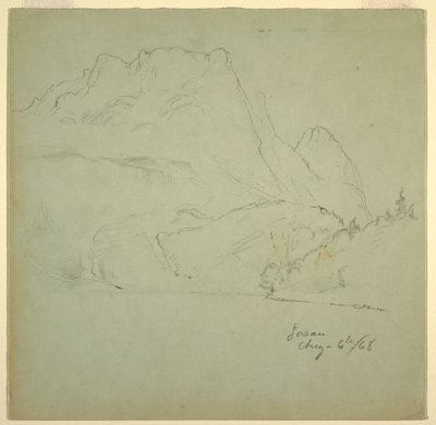 Teckning, Från en av Gosausjöarna, Salzkammergut, 6 augusti 1868 av Frederic Edwin Church