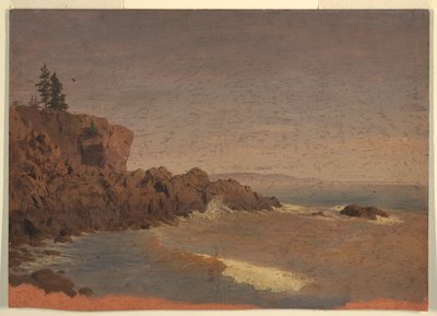 Teckning, Grand Manan Island, Kanada, ca 1850 av Frederic Edwin Church