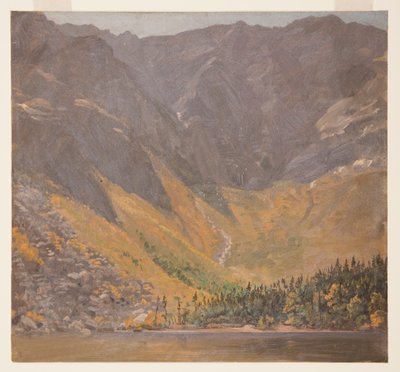 Teckning, Great Basin, Mount Katahdin, Maine, före 1878 av Frederic Edwin Church
