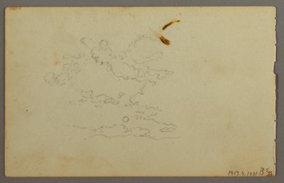 Ritning, Hill Range, möjligen 1844 av Frederic Edwin Church