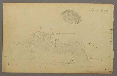 Teckning, Hill ranges, 1844 av Frederic Edwin Church