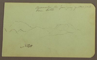 Teckning, kullar, boskap; Verso: Landskap, 1883 av Frederic Edwin Church
