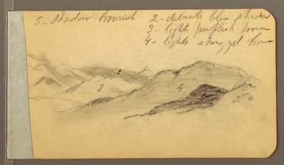 Teckning, Hills; Averso: Huvud, 1889 av Frederic Edwin Church