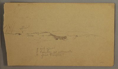 Teckning, Hills, regnbåge, möjligen 1865-66 av Frederic Edwin Church