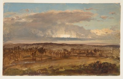 Teckning, Hudson Valley, april 1867 av Frederic Edwin Church