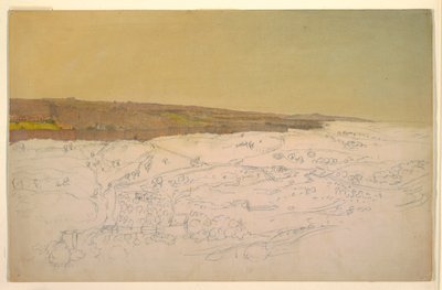 Ritning, Jerusalem, allmän vy, april (), 1868 av Frederic Edwin Church