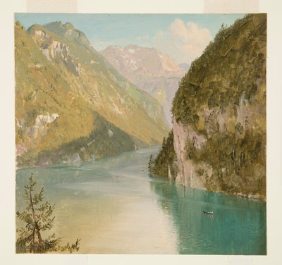 Ritning, Königssee, Bayern, juli 1868 av Frederic Edwin Church
