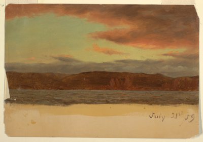 Ritning, Laborador eller Newfoundlands kust, juli 1859 av Frederic Edwin Church