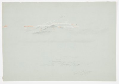 Teckning, Lake Millinoket och Mount Katahdin, 1878 av Frederic Edwin Church