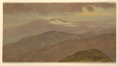 Teckning, Landskap, augusti 1865 av Frederic Edwin Church