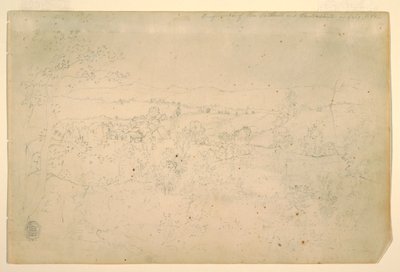 Teckning, Landskap, juli 1844 av Frederic Edwin Church