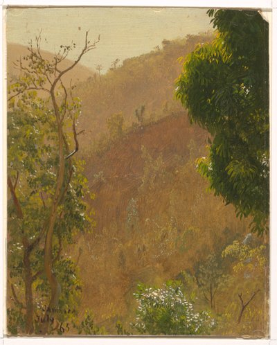 Teckning, Landskap, juli 1865 av Frederic Edwin Church
