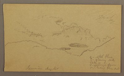 Teckning, Landskap, maj-augusti 1865 av Frederic Edwin Church