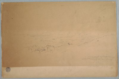 Teckning, Landskap nära Melgar, Colombia, juli 1853 av Frederic Edwin Church