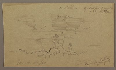 Teckning, Landskap; Verso: Himmel, augusti 1865 av Frederic Edwin Church