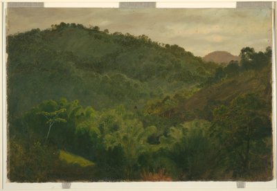 Teckning, Landskap från Jamaica, Västindien, 1865 av Frederic Edwin Church