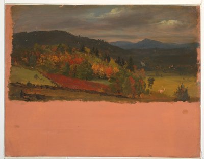 Teckning, Maine eller Stockbridge, Mass. vy, september 1848 av Frederic Edwin Church