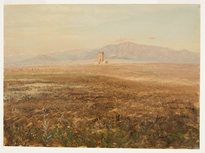 Teckning, Mexikanskt landskap, april 1869 av Frederic Edwin Church