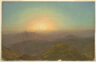 Teckning, Morgonlandskap, 1865 av Frederic Edwin Church