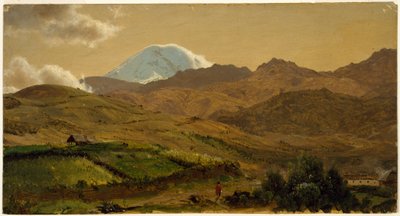 Teckning, berget Chimborazo, Ecuador, 1857 av Frederic Edwin Church