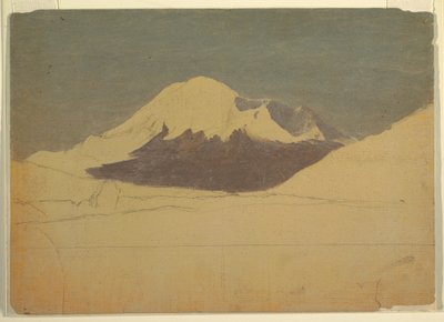 Teckning, berget Chimborazo, Ecuador, juli 1857 av Frederic Edwin Church