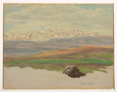 Teckning, Mount Lebanon, maj 1868 av Frederic Edwin Church