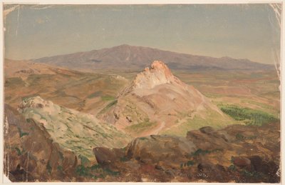 Ritning, Mount Pentelicus, april 1869 av Frederic Edwin Church