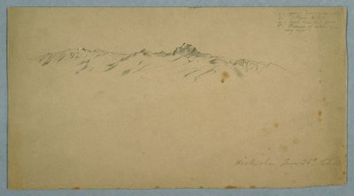 Ritning, berget Pichincha från Chillo, Ecuador, 26 juni 1857 av Frederic Edwin Church