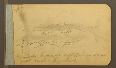 Ritning, bergsflanken, 1889 av Frederic Edwin Church