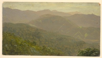 Teckning, Bergslandskap, augusti 1865 av Frederic Edwin Church