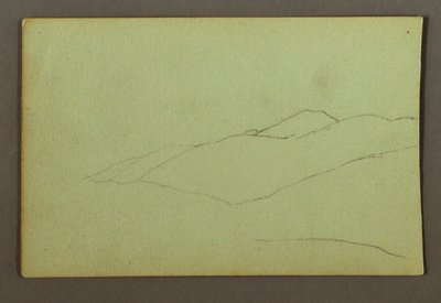 Teckning, bergsrygg, möjligen 1856 av Frederic Edwin Church