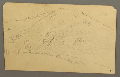 Teckning, bergstopp, 1877 av Frederic Edwin Church
