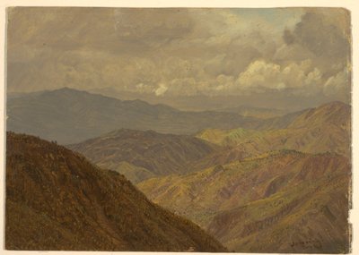 Teckning, Bergigt landskap, juli 1865 av Frederic Edwin Church
