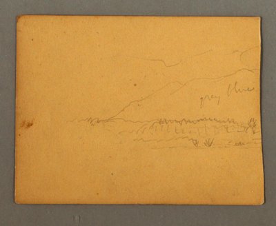Teckning, Berg, möjligen 1856 av Frederic Edwin Church