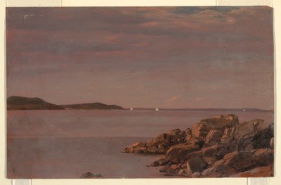 Teckning, Mt. Desert Island, Maines kust, 1850 av Frederic Edwin Church