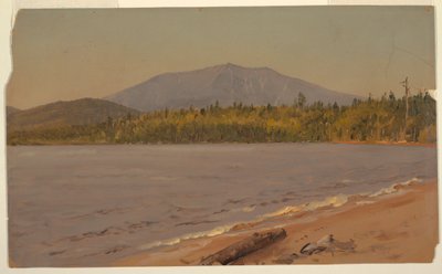 Teckning, Mt. Katahdin från Togue Pond, möjligen 1878 av Frederic Edwin Church