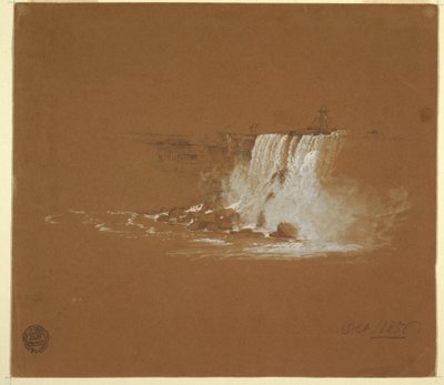 Teckning, Niagarafallen, oktober 1856 av Frederic Edwin Church