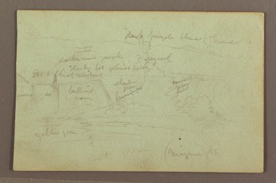 Teckning, Niagarafallen sedda från den kanadensiska sidan, 1856 av Frederic Edwin Church