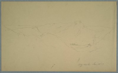 Ritning, Petty Harbour, 24 juni 1859 av Frederic Edwin Church
