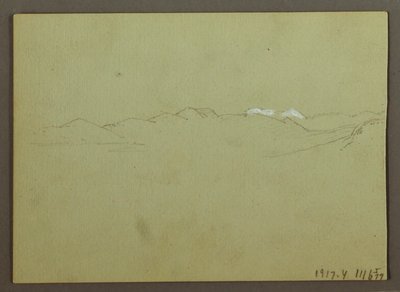 Teckning, växt- och landskapsstudie, 28 april 1869 av Frederic Edwin Church