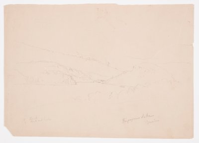 Ritning, Ripogenussjön, ca 1855 av Frederic Edwin Church