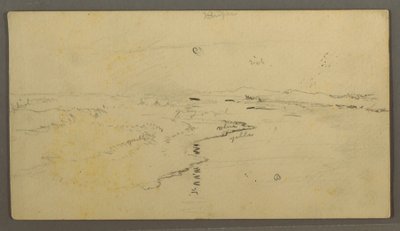 Ritning, flod, reflekterad måne, 14 juni 1870 av Frederic Edwin Church