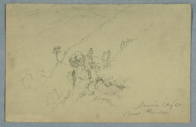 Ritning, Väg genom Blue Mountains, nära Homestead, Jamaica, augusti 1865 av Frederic Edwin Church
