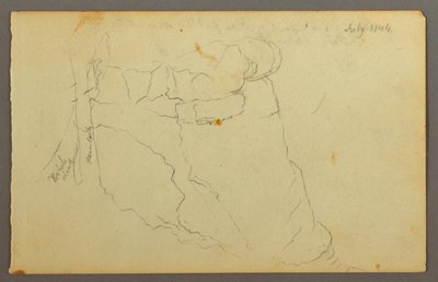 Teckning, stenar, 1844 av Frederic Edwin Church