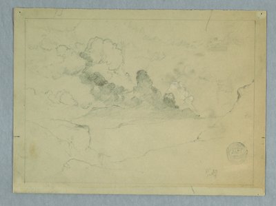 Teckning, Sangay-vulkanen i utbrott, Ecuador, 1857-62 av Frederic Edwin Church