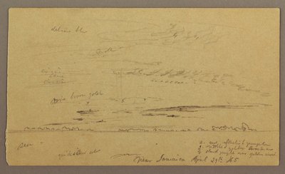 Teckning, Havslandskap, 29 april 1865 av Frederic Edwin Church