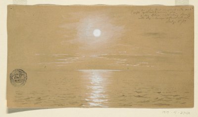 Teckning, Havslandskap, Newfoundland, 6 juli 1859, 1859 av Frederic Edwin Church